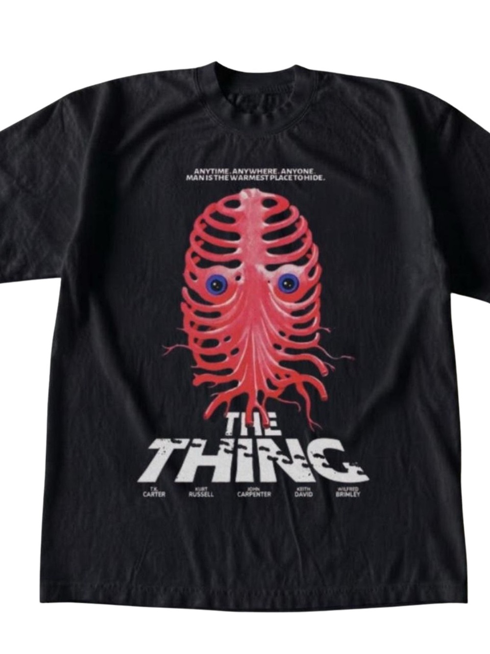 The Thing Graphic Tee with Red Monster Print Gildan